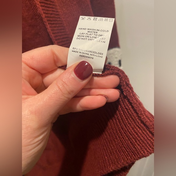 BloomChic Women Plus Maroon Pumpkin and Ghost Cardigan 18-20 - Picture 8 of 10